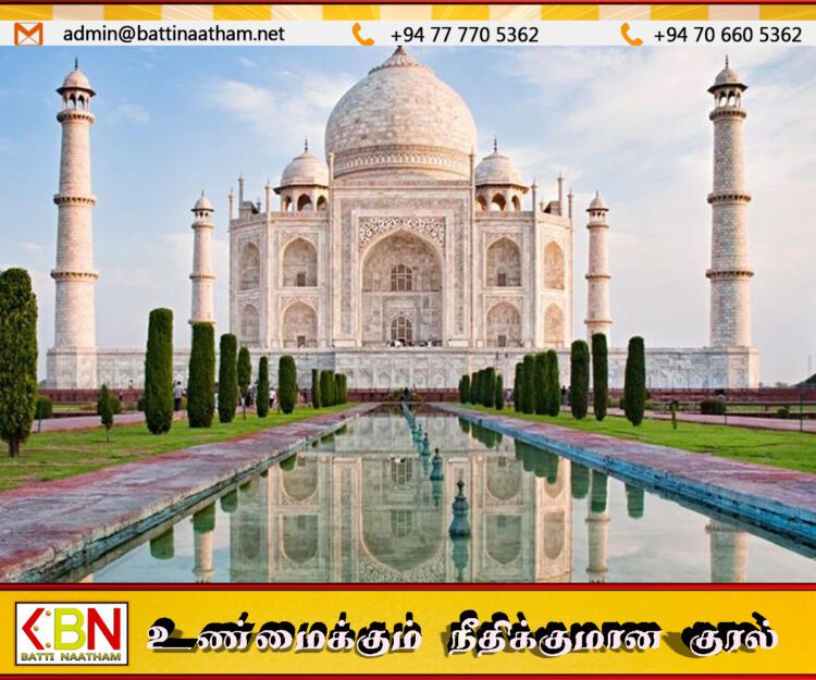 தாஜ்மகாலை தன்னந்தனியாகச் சுற்றி பார்த்த பெண்