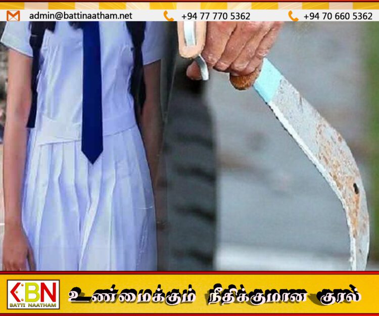 அக்கரைப்பற்றில் மாணவியை அழைக்க வீட்டிற்குச் சென்ற ஆசிரியர் அதிபர் மீது வாள் வெட்டு தாக்குதல்