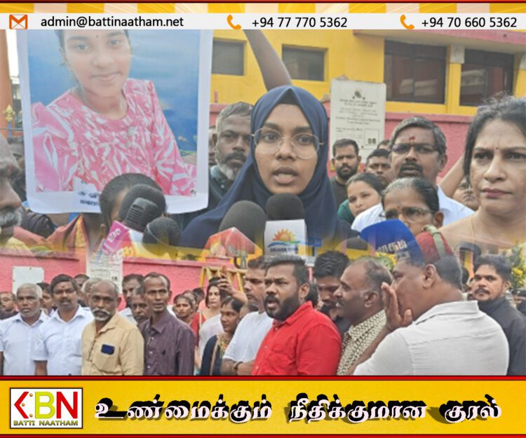 உயிர்மாய்த்த மாணவியின் மரணத்துக்கு நீதி கேட்டு மக்களால் முன்னெடுக்கப்பட்ட மாபெரும் போராட்டம்