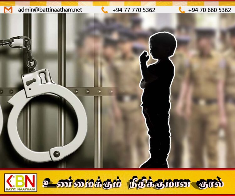 பிணையாளியான தாய் வீட்டில் இல்லாததால் எட்டு வயது மகனை கைது செய்துவந்த பொலிஸார்