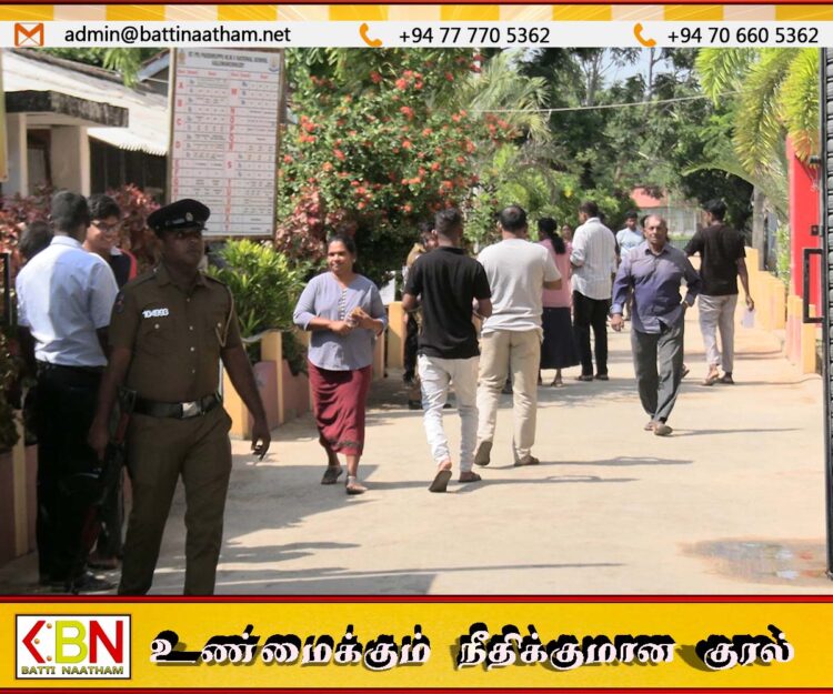 மட்டக்களப்பு மாவட்டத்தில் அமைதியான முறையில் நடைபெற்றுவரும் உள்ளுராட்சி தேர்தலின் வாக்களிக்கும் பணிகள்