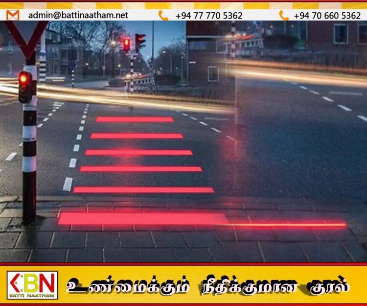 இரவில் பாதசாரி கடவைகளை ஒளிரச் செய்யும் திட்டம் ஆரம்பம்