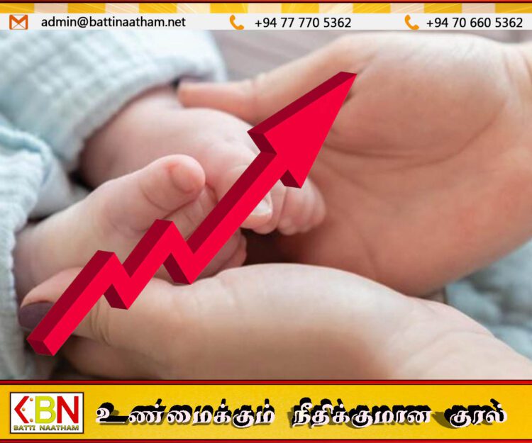 யாழில் பிறப்பு வீதம் அதிகரித்திருப்பதாக வடக்குப் பிரதி பதிவாளர் நாயகம் தகவல்
