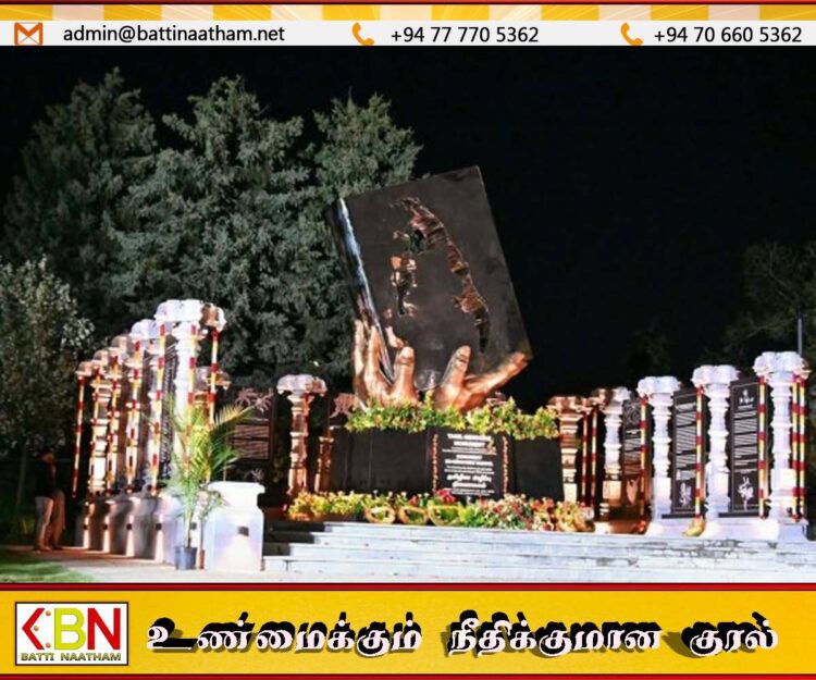 கனடா பிரம்டன் நகரில் அமைக்கப்பட்ட தமிழின அழிப்பு தூபி விஷமிகளால் சேதம்