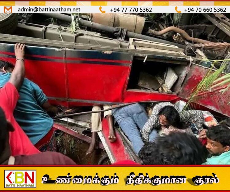கெரண்டி எல்ல பகுதியில் பள்ளத்தில் கவிழ்ந்த பேருந்து; பலி எண்ணிக்கை 21 ஆக உயர்வு