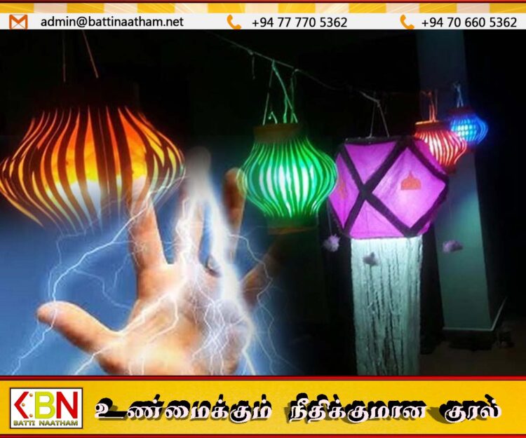 வெசாக் அலங்காரம் செய்த செய்த சிறுமி மின்சாரம் தாக்கி உயிரிழப்பு