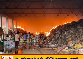 நல்லூரில் பற்றியெரிந்த இணுவில் காரைக்கால் குப்பை மேடு