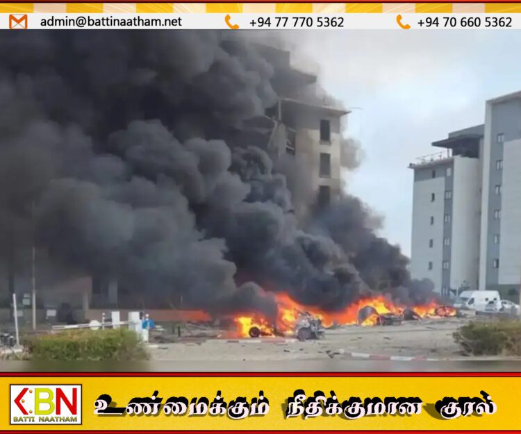 ஈரான் ஏவுகணை தாக்குதலில் இஸ்ரேலின் பீர்செவா மைக்ரோசொப்ட் அலுவலகம் அருகில் தீ விபத்து