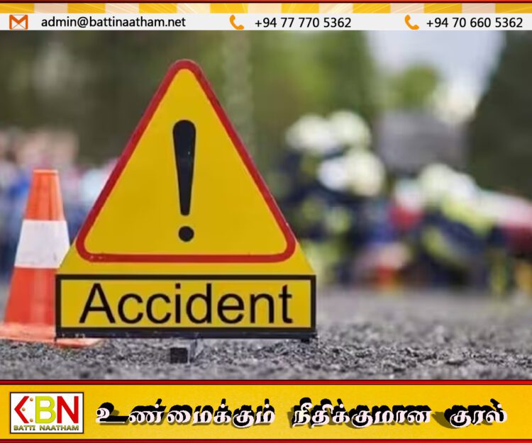 யாழில் இடம்பெற்ற விபத்தில் கடலுக்குள் பாய்ந்த ஹையேஸ் ரக வாகனம்