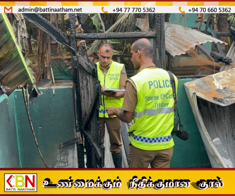 முல்லைத்தீவில் இரு கடைகள் தீயில் எரிந்து நாசம்; விஷேட சோதனை நடவடிக்கையில் பொலிஸார்