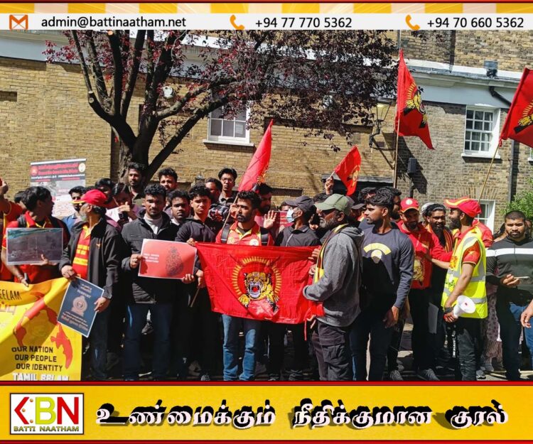 செம்மணி மனிதப் புதைகுழிக்கு சர்வதேச நீதி கோரி லண்டனில் போராட்டம்