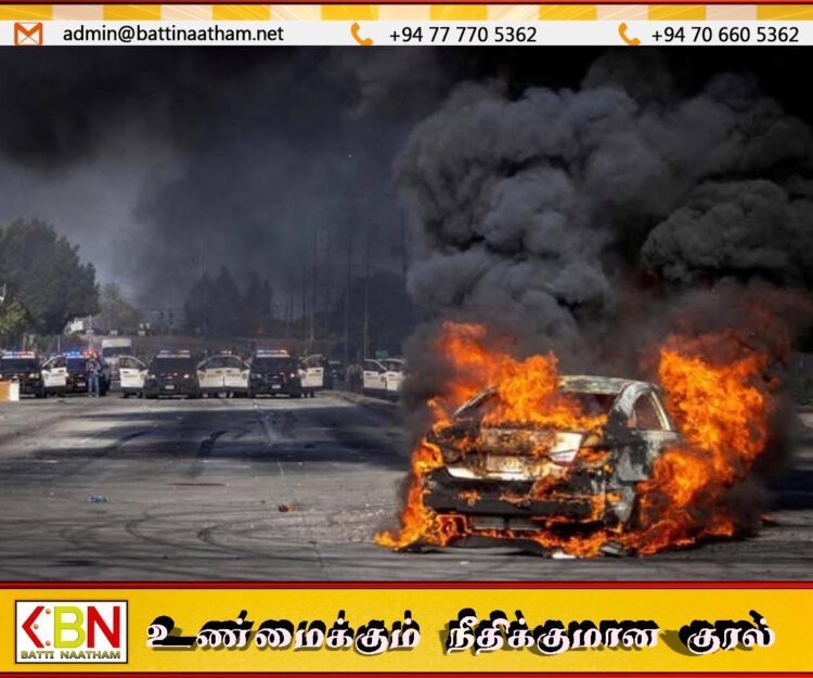 அமெரிக்காவில் மக்கள் சாலைகளில் இறங்கி போராட்டம்
