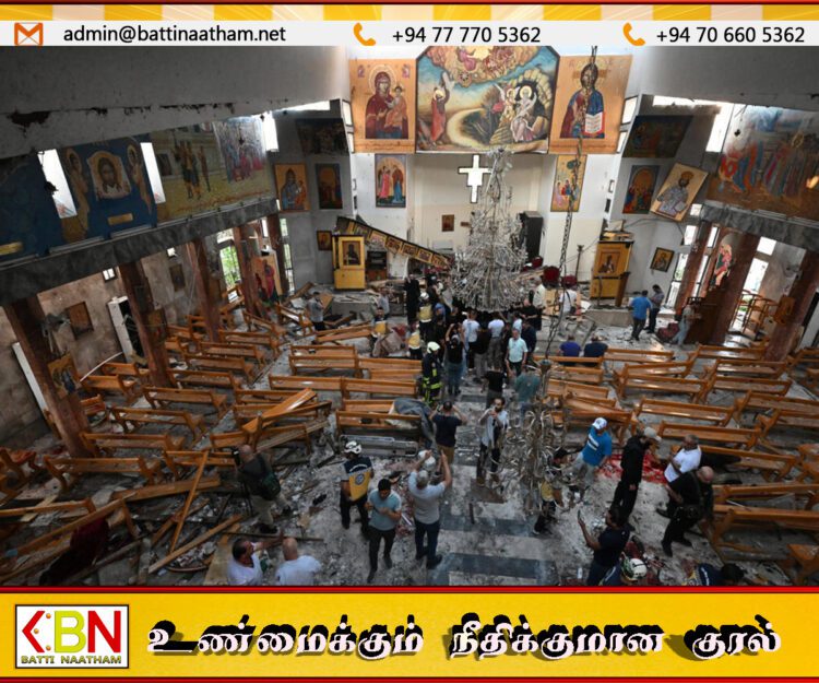 சிரியாவின் டமாஸ்கஸில் உள்ள ஒரு தேவாலயத்தில் இடம்பெற்ற தற்கொலை குண்டுவெடிப்பு; 22  பேர் பலி