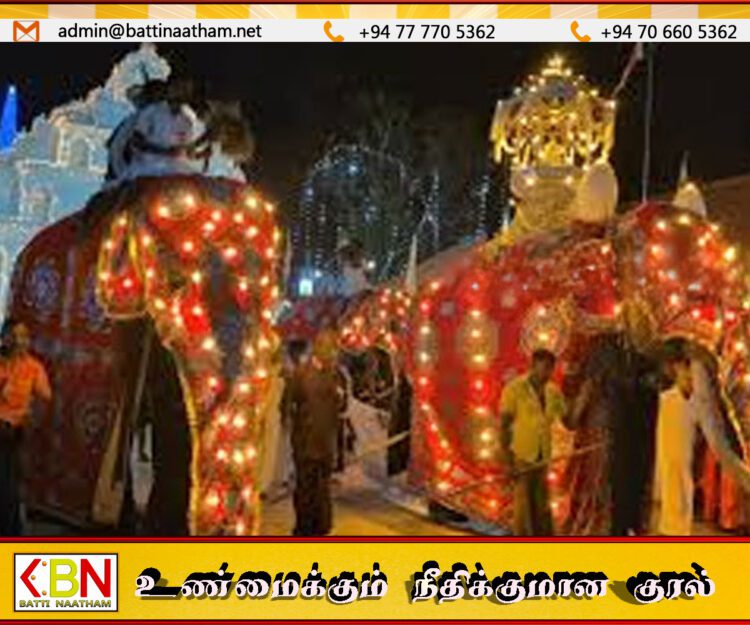 பதுளையில் பெரஹெராவில் யானை குழப்பமடைந்ததால் பொதுமக்கள் மத்தியில் பதற்றம்