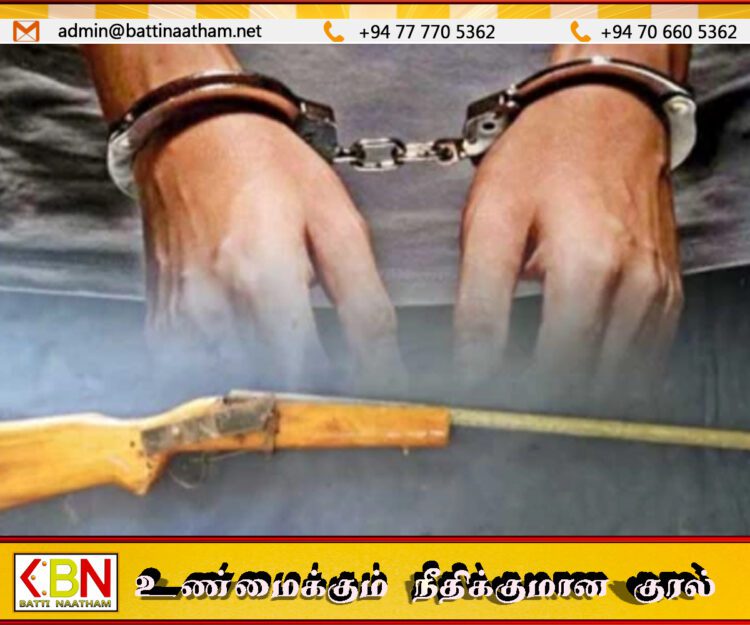 துப்பாக்கி மற்றும் மான் இறைச்சியுடன் சந்தேக நபர் ஒருவர் கைது