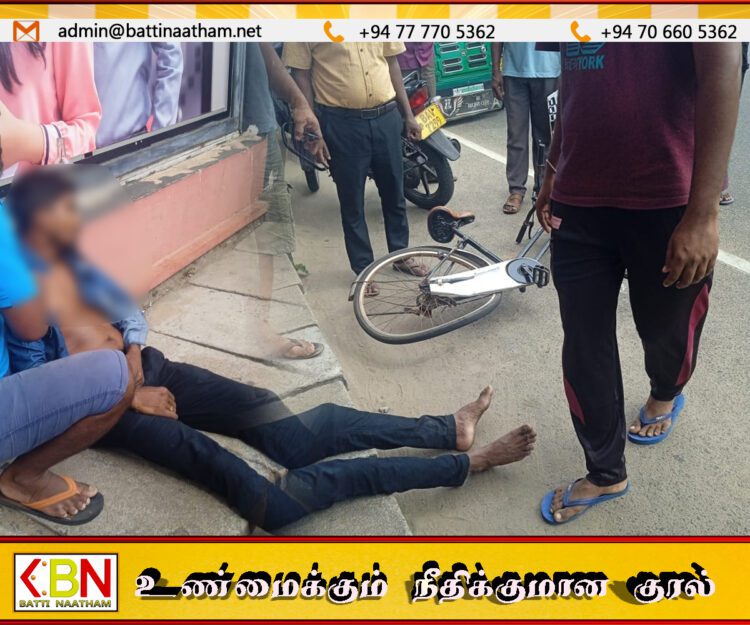 மட்டக்களப்பில் வீதியைக் கடக்க முற்பட்டவர் மீது முச்சக்கரவண்டி மோதி உயிரிழப்பு; சாரதி கைது