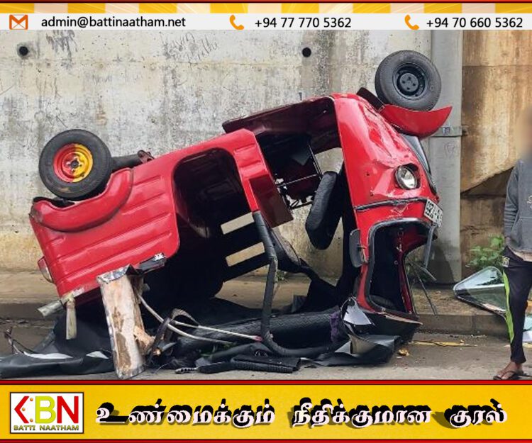 நுவரெலியா – ஹட்டன் பிரதான வீதியில் பாடசாலை மாணவர்களை ஏற்றிச் சென்ற முச்சக்கர வண்டி விபத்து