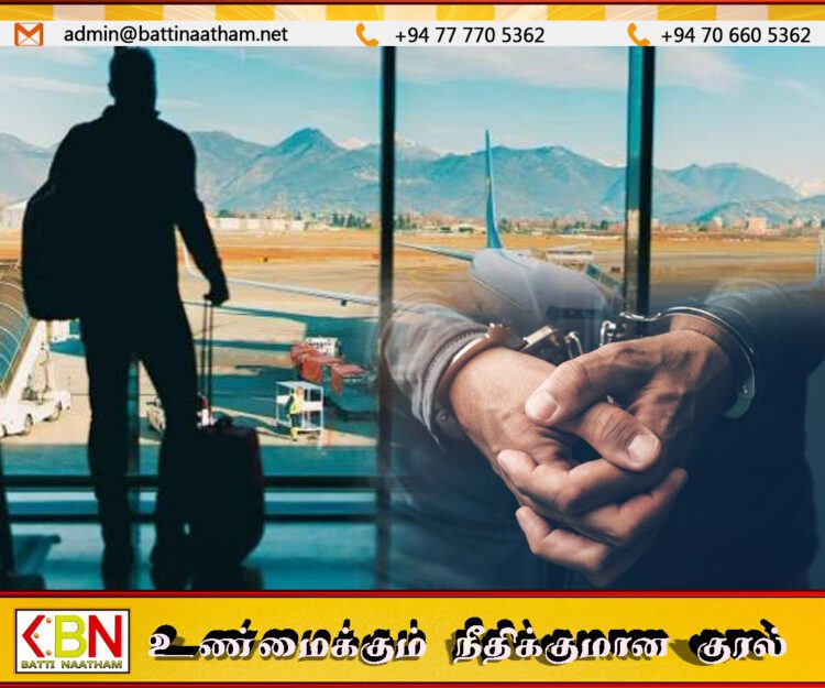 சட்டவிரோதமாக வெளிநாடு செல்ல முயன்ற இரு இளைஞர்கள் கைது