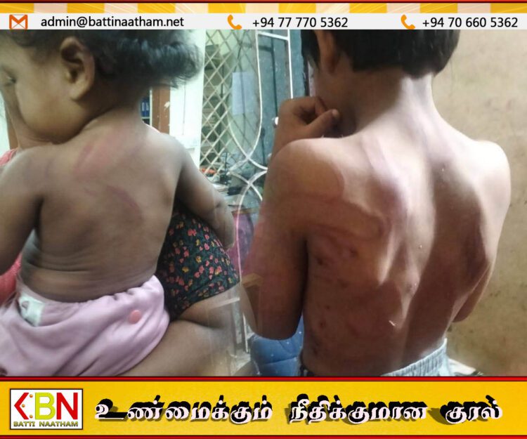 பக்கத்துக்கு வீட்டிற்கு விளையாட சென்ற தனது குழந்தையை மோசமாக தாக்கிய தந்தை