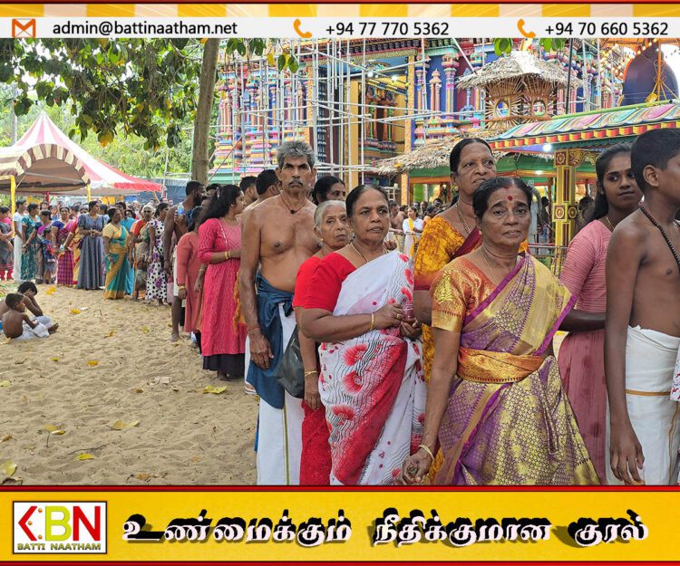 மட்டு புன்னைச்சோலை பத்திரகாளி அம்மன் ஆலயத்தில் எண்ணெய்க் காப்பு நிகழ்வு