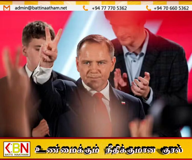 போலந்து நாட்டின் புதிய ஜனாதிபதியாக கரோல் நவ்ரோக்கி தெரிவு