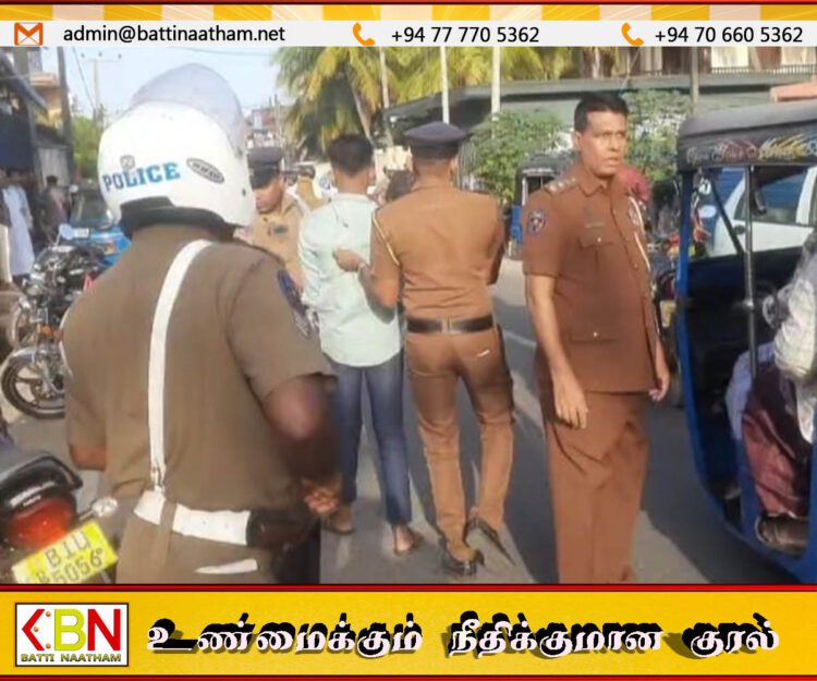 காத்தான்குடியில் நேற்று போக்குவரத்து சட்டங்களை மீறி பயணித்த 55 பேருக்கு எதிராக வழக்கு