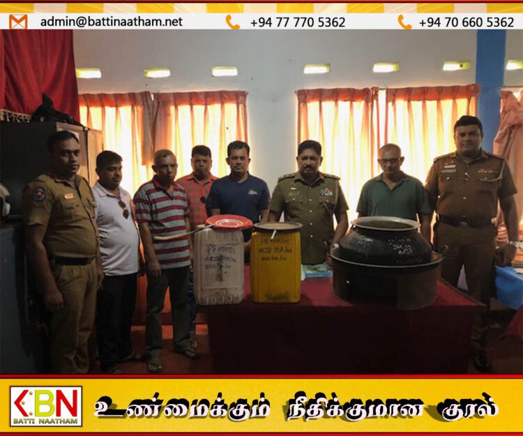மட்டு கருவப்பங்கேணியில் கசிப்பு உற்பத்தியில் ஈடுபட்ட பெண் கைது