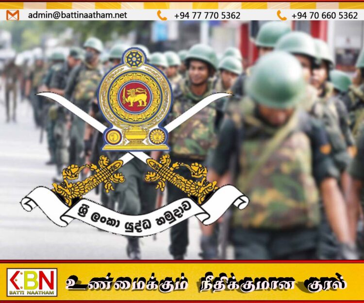 இலங்கை இராணுவம் வெளியிட்டுள்ள விசேட அறிக்கை