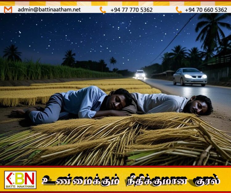 கரடியனாறு பதுளை வீதியில் நித்திரை செய்தவர்கள் மீது வாகனம் ஏறியதில் இளைஞன் பலி