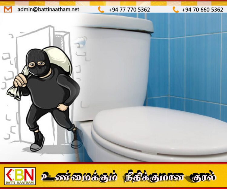 வெல்லவாய பொலிஸ் பிரிவில் கழிப்பறை கொமட்டை திருடியவர் கைது