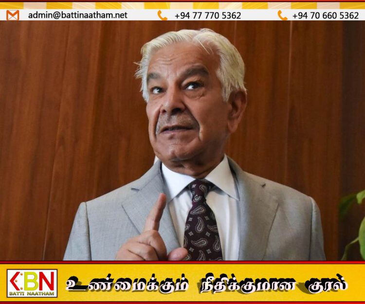 இஸ்ரேலுக்கு எதிராக இஸ்லாமிய நாடுகள் ஒன்றுபடவேண்டும்; பாகிஸ்தான் பாதுகாப்பு அமைச்சர்