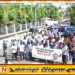 மன்னாரில் காற்றாலை மின் உற்பத்தி மற்றும் கனிய மணல் அகழ்வுக்கு எதிர்ப்பு தெரிவித்து போராட்டம்