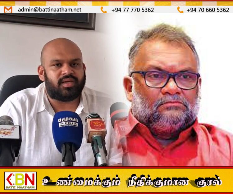 முடிந்தால் கோவிந்தன் கருணாகரத்தை பதவியிலிருந்து நீக்கிக்காட்டுங்கள்; சவால் விடும் சாணக்கியன்