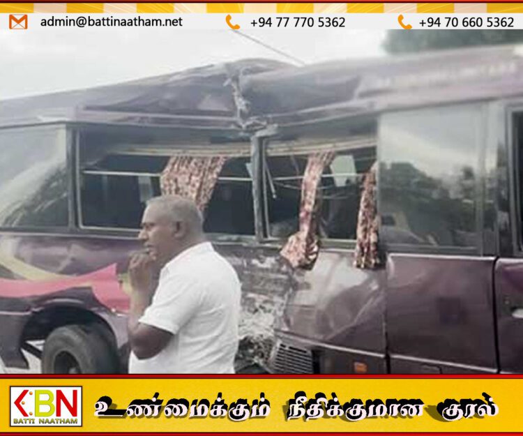 மஹரகம நாவின்ன பகுதியில் பஸ் விபத்து; நால்வர் காயம்
