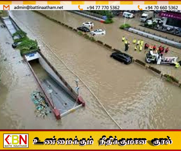 சீனாவில் கனமழை; வெள்ளத்தில் சிக்கிப் பலியானவர்களின் எண்ணிக்கை 34
