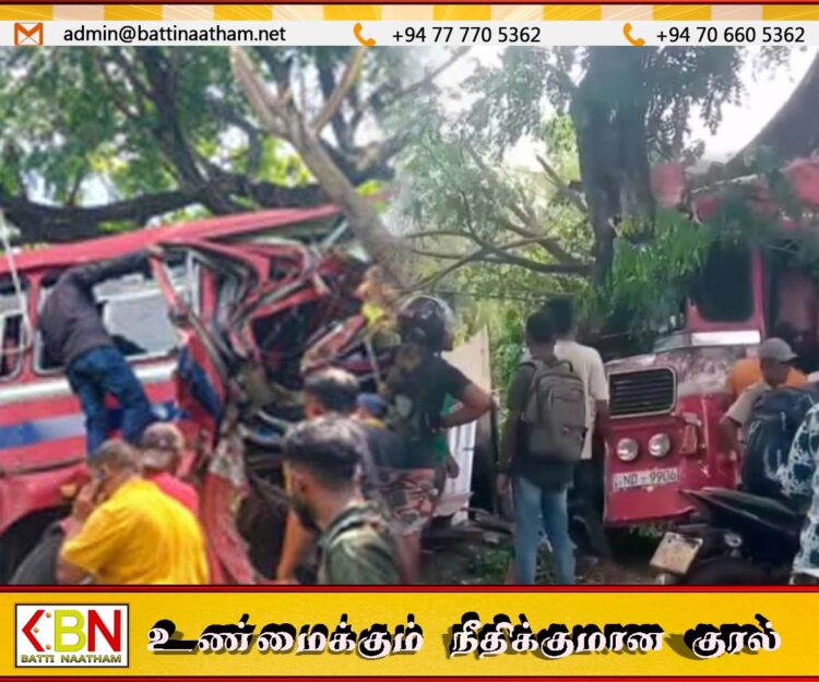 சிலாபம் – புத்தளம் வீதியில் தெதுறு ஓயா பாலத்திற்கு அருகில் இ.போ.ச பஸ் விபத்து