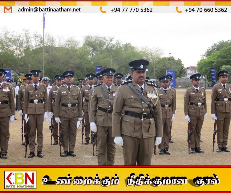 மட்டக்களப்பு தலைமைய பொலிஸ் நிலைய அரையாண்டு பரிசோதனையும் மரியாதை அணிவகுப்பும்