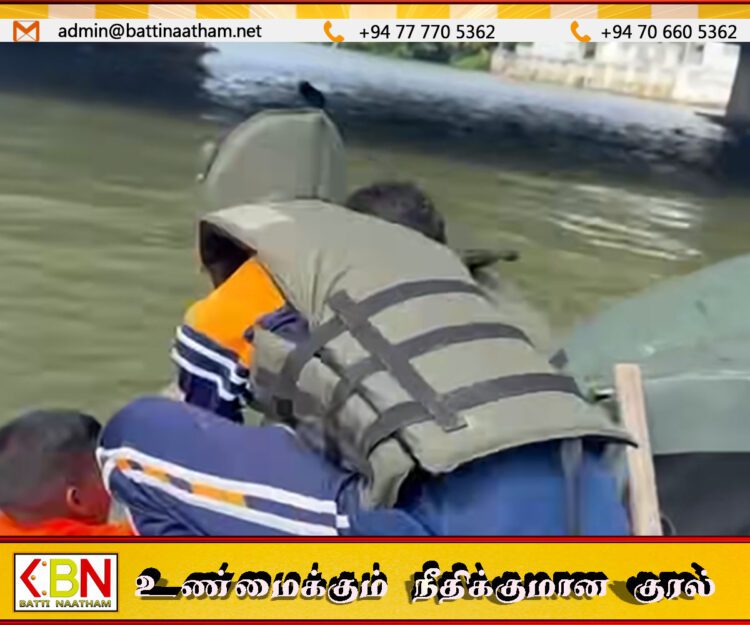 மாத்தறை மஹாநாம பாலத்தில் இருந்து குதித்து உயிரை மாய்க்க முயன்ற நபரை விரைந்து காப்பாற்றிய கடற்படை