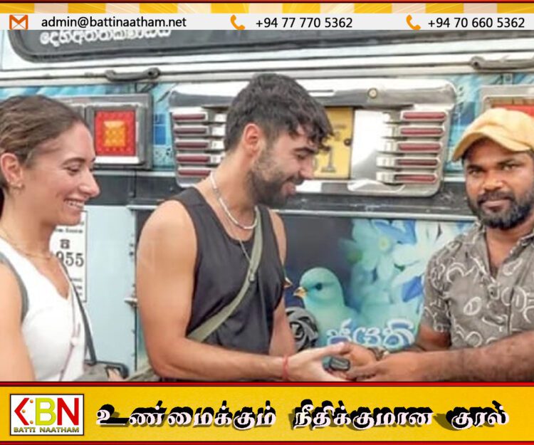 வெளிநாட்டு தம்பதியை நெகிழ்ச்சி அடையச் செய்த பேருந்து சாரதி