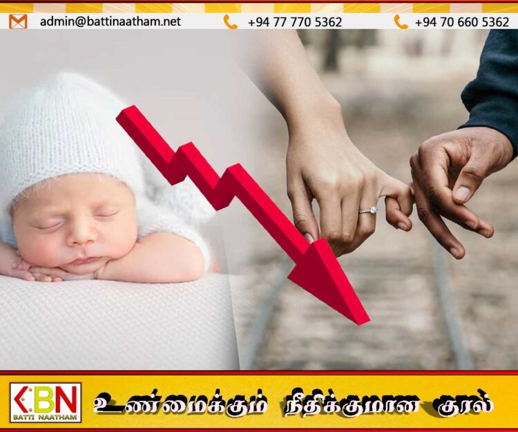 குழந்தை பெறுவதை ஒத்திவைக்கும் இளம் தலைமுறையினரால் பிறப்பு வீதத்தில் வீழ்ச்சி