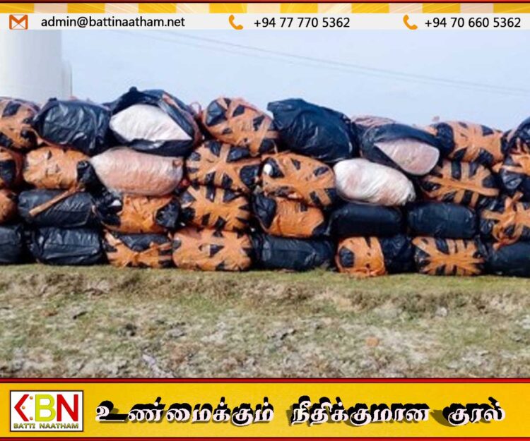 புத்தளத்தில் பெருந்தொகையான பீடி இலைகள் கடற்படையினரால் மீட்பு