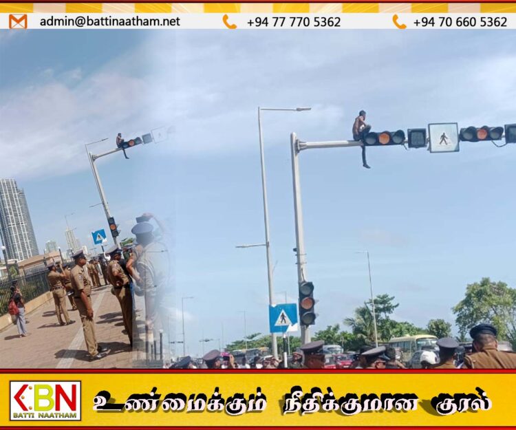 ஜனாதிபதி செயலகத்திற்கு அருகில் நபரொருவர் தற்கொலை முயற்சி