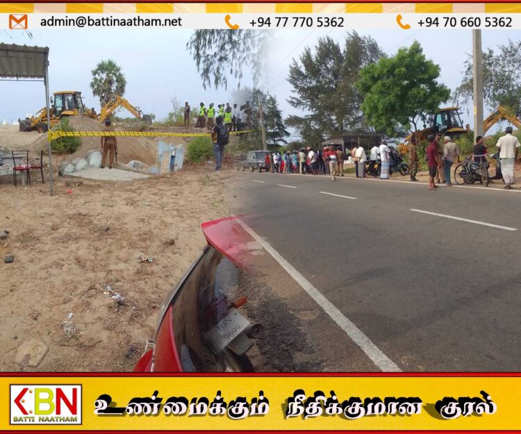 இனிய பாரதியால் கடத்தி கொல்லப்பட்டு புதைக்கப்பட்டதாக சந்தேகிக்கப்படும் தம்பிலுவில் மயானத்தில் சிஐடியினர் தேடுதல்