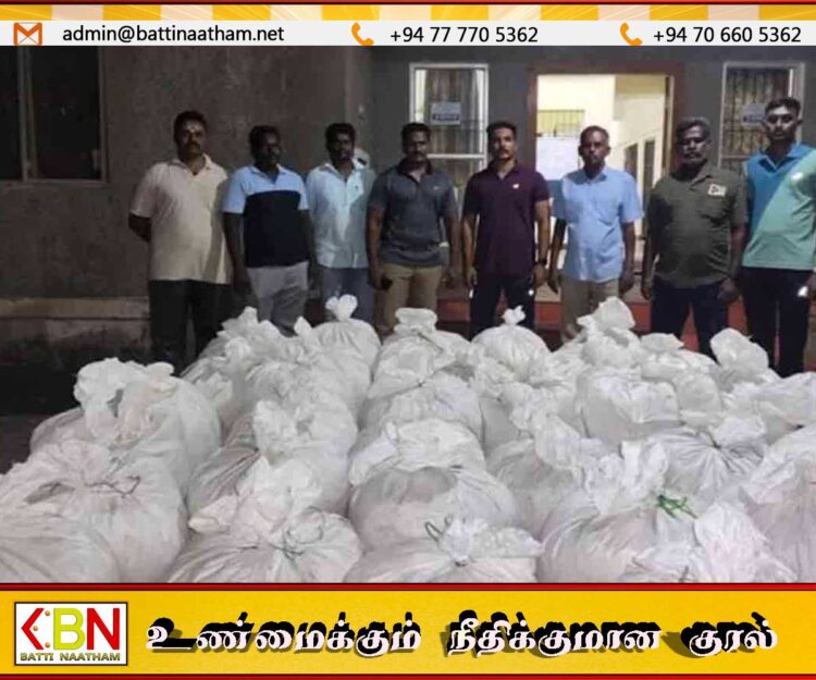 இலங்கைக்கு கடத்தவிருந்த ஒரு டன் சுக்கு பறிமுதல்