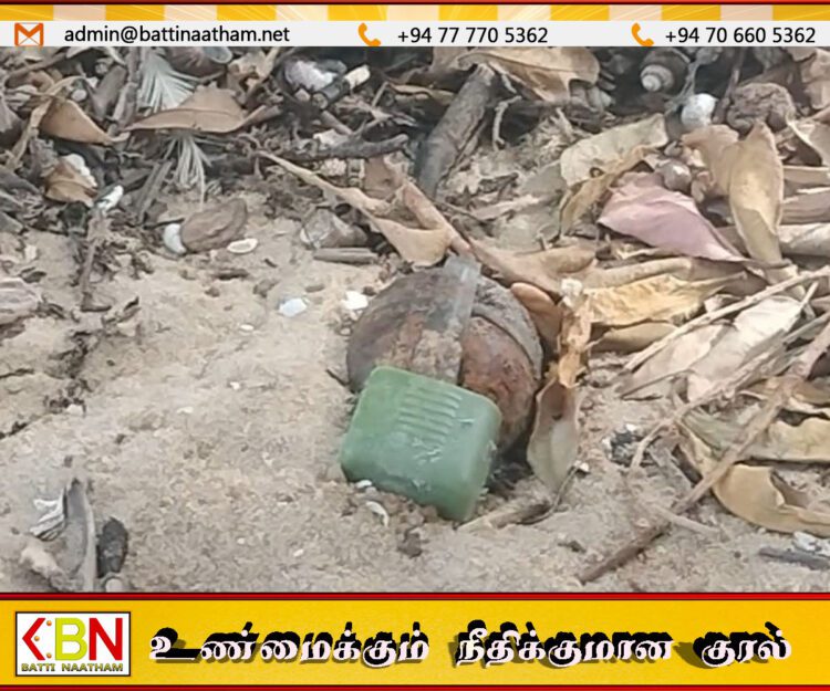 கந்தளாயில் பாழடைந்த காணியில் கைக்குண்டு மீட்பு