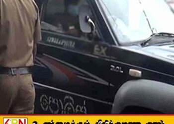 பொலிஸ் பொறுப்பதிகாரியை மோதித் தள்ளிய வேன்