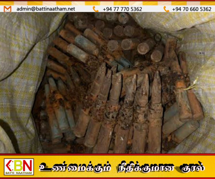 யாழ்ப்பாணம் கொடிகாமத்தில் அகழ்வுப் பணியில் 1393 துப்பாக்கி ரவைகள் மீட்பு
