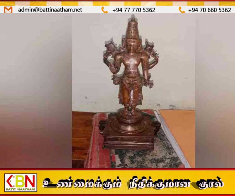 ஐம்பொன் சிலையுடன் இருவர் கைது; இலங்கை வழியாக வெளிநாடு நோக்கி கடத்தல் முயற்சி
