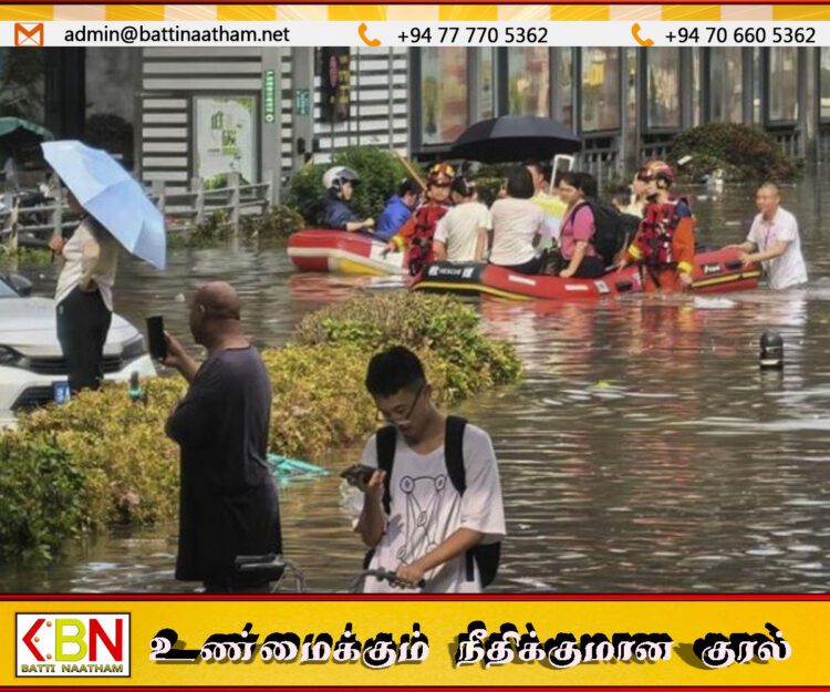 சீனாவில் ஏற்பட்ட திடீர் வெள்ளத்தில் சிக்கி 10 பேர் பலி