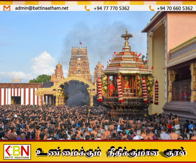 யாழ் நல்லூர் கந்தசுவாமி ஆலய தேர்த்திருவிழா இன்று